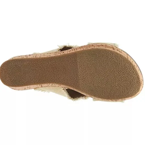 Beach by Matisse Sea Salt Wedge Sandals Black -5 - Picture 7 of 11